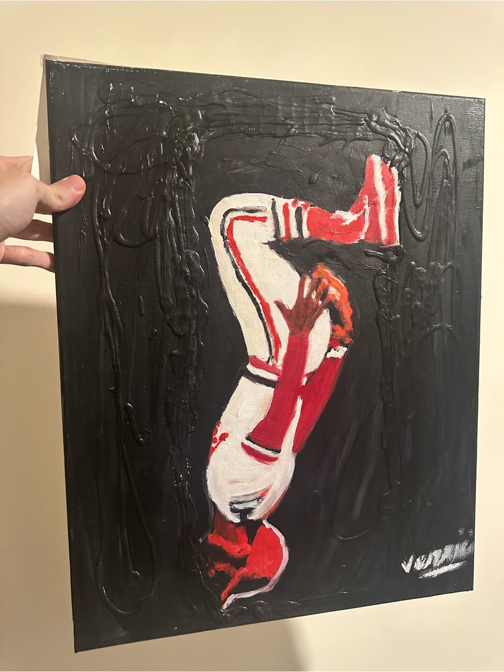 Ozzie Smith St. Louis baseball painting 16x20 Hand-Painted Wall Art